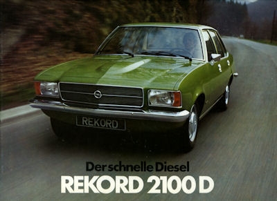 Opel Rekord D 2100 D Prospekt 8.1973