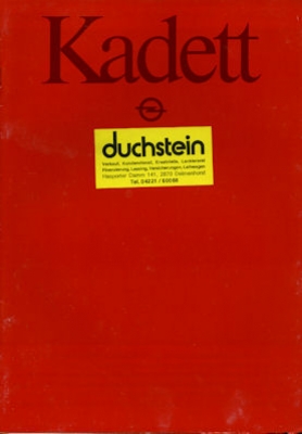 Opel Kadett D Prospekt 1.1983