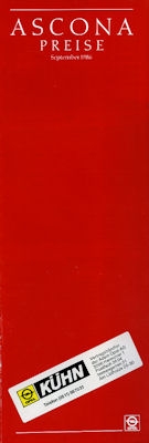 Opel Ascona Preisliste 9.1986