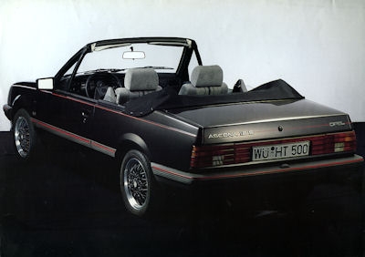 Opel Ascona Cabriolet Prospekt 1980er Jahre