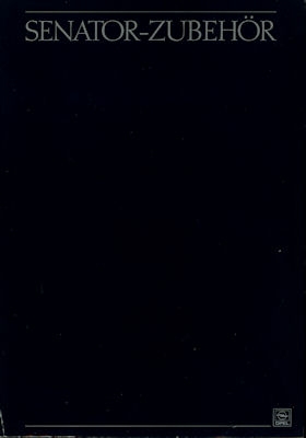 Opel Senator Zubehör Prospekt 1988