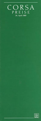 Opel Corsa Preisliste 1.1989