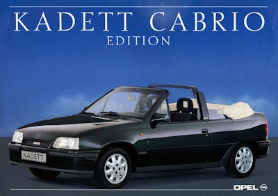 Opel Kadett E Cabrio Edition Prospekt 1990