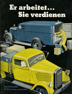 Opel Blitz 1 to brochure 1930s