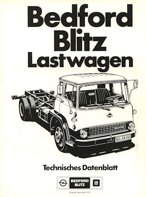 Opel Bedford Blitz Data 1975