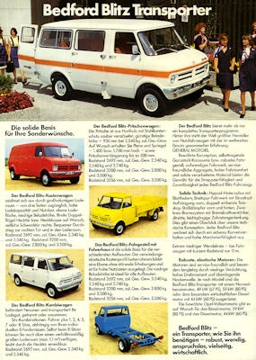 Opel Bedford Blitz brochure 1976