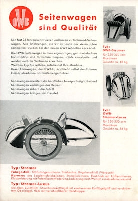 OWB Seitenwagen Prospekt 1951