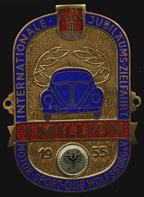 Badge 1 Million Käfer 1955