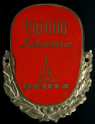 Badge 150 000 km Deutz 1950s