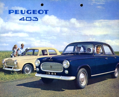 Peugeot 403 brochure 1963