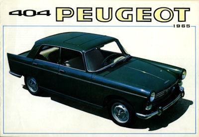 Peugeot 404 brochure 1965