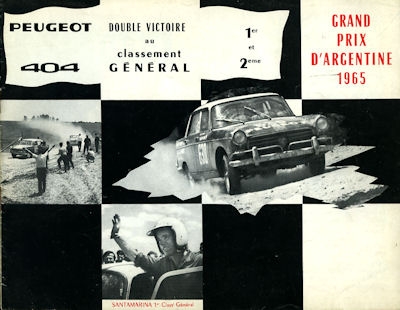 Peugeot 404 Rallye brochure 1965