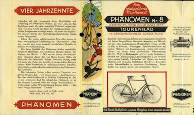 Phänomen Fahrrad Programm ca. 1932