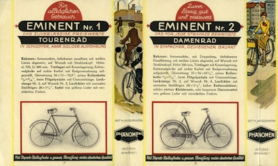 Phänomen Fahrrad Programm ca. 1932