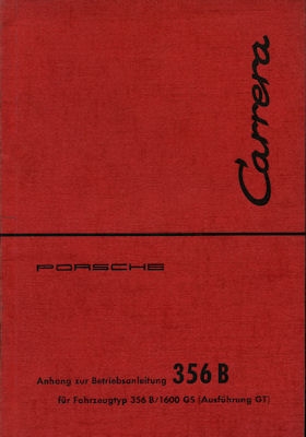Porsche 356 B Carrera Bedienungsanleitung 6.1960