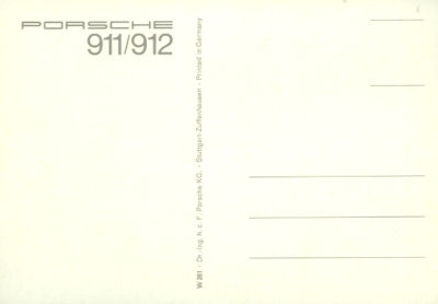 Porsche 911 912 Postkarte 1967