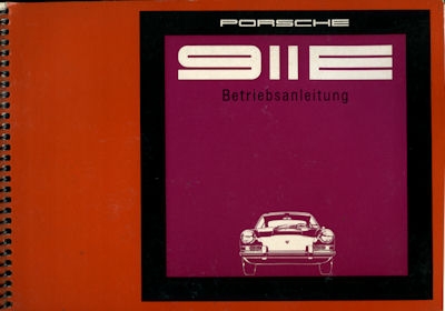 Porsche 911 E Bedienungsanleitung 8.1968