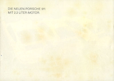 Porsche 911 2.2 Prospekt 9.1969