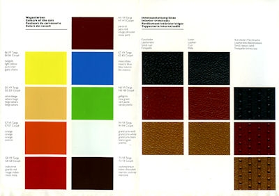 Porsche 911 Serien Farben 1975