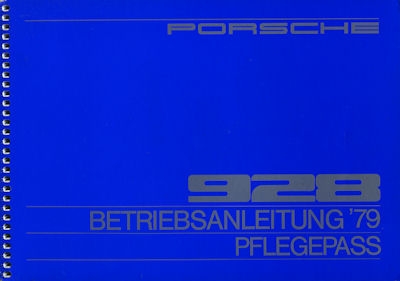 Porsche 928 Bedienungsanleitung 1979