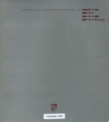 Porsche 924 S, 944 S / Turbo Farben 1988