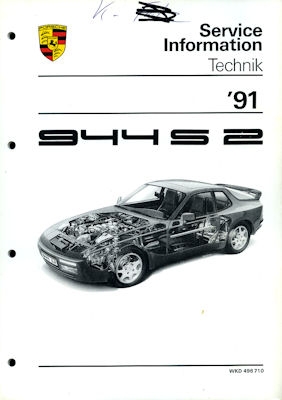 Porsche 944 S 2 Customer Service Information 1991