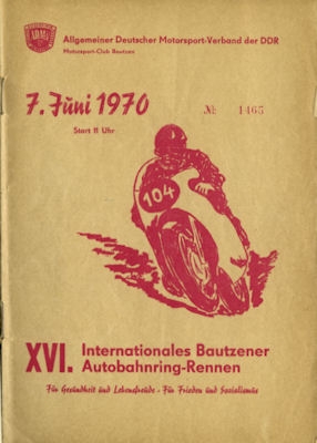 Program 16. Bautzener Autobahnring 7.6.1970