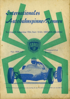 Program Autobahnspinne Dresden 22.9.1964