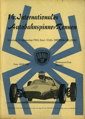 Program Autobahnspinne Dresden 12.9.1965