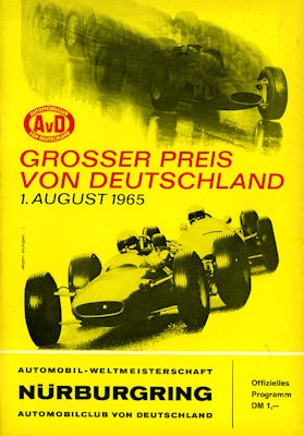 Program Nürburgring 1.8.1965