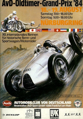 Program Nürburgring 18.8.1984