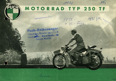 Puch Typ 125 TF brochure 1950