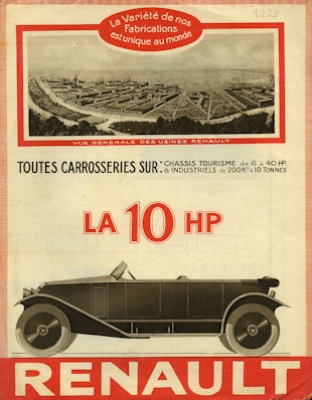 Renault 10 HP brochure 1923