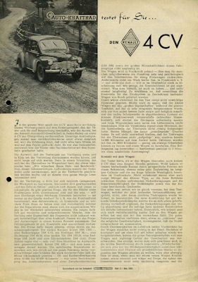 Renault 2 CV Test 12.1952