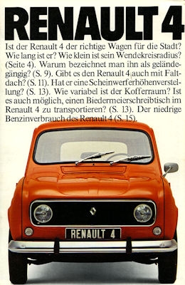 Renault 4 Prospekt ca. 1976