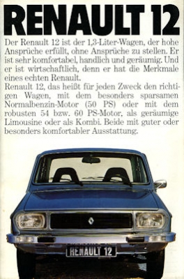 Renault 12 Prospekt ca. 1976