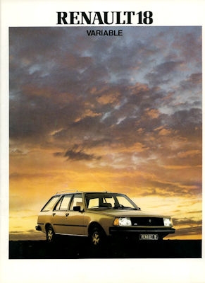 Renault 18 Variable brochure ca. 1980