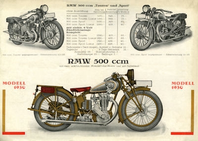 RMW 500 ccm brochure 1930