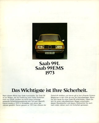 Saab 99 L EMS Prospekt 1973