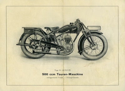 Schüttoff 500 ccm Type G Prospekt ca. 1927