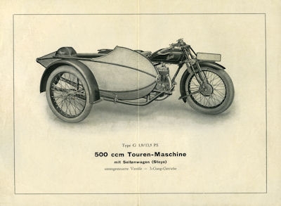 Schüttoff 500 ccm Type G Prospekt ca. 1927