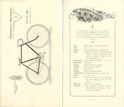 Seidel & Naumann Fahrrad Programm 1902 dän