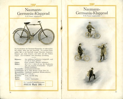 Seidel & Naumann Germania Fahrrad Programm 1914