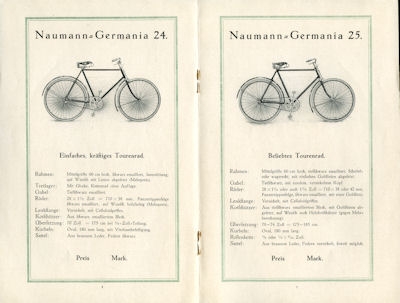 Seidel & Naumann Fahrrad Prospekt 1919