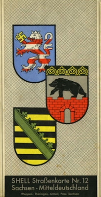 Shell Straßenkarte 12 Sachsen 1930er Jahre