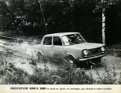 Simca 1000 Prospekt 1960er Jahre