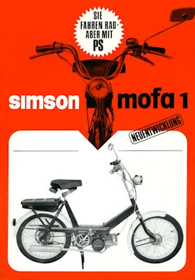 Simson Mofa 1 Prospekt 1970