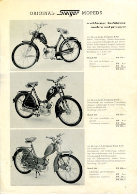 Staiger Fahrrad Katalog 1955