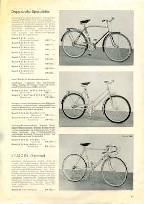 Staiger Fahrrad Katalog 1955