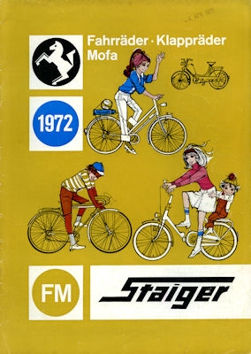 Staiger Programm Fahrräder und Mopeds 1972